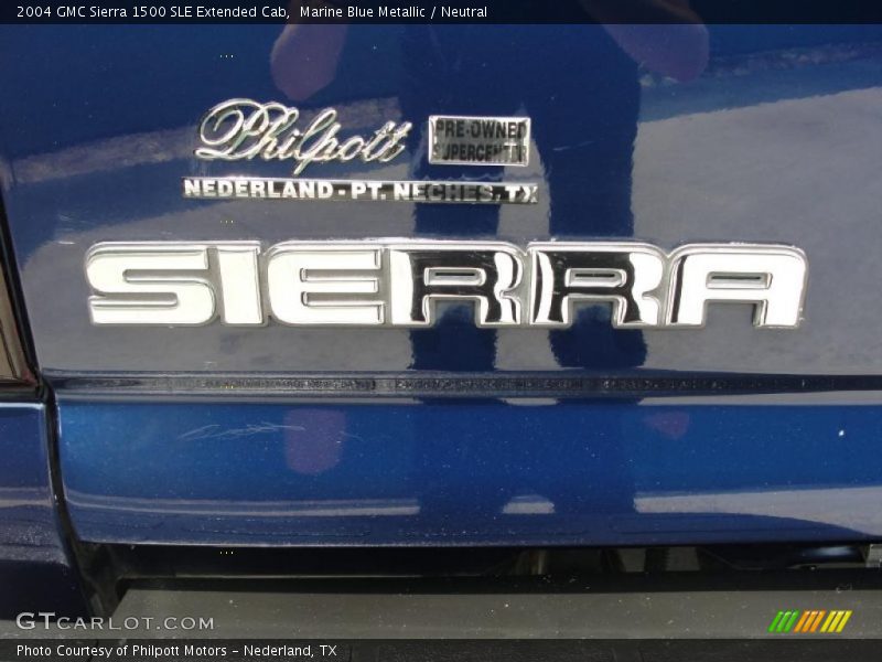 Marine Blue Metallic / Neutral 2004 GMC Sierra 1500 SLE Extended Cab