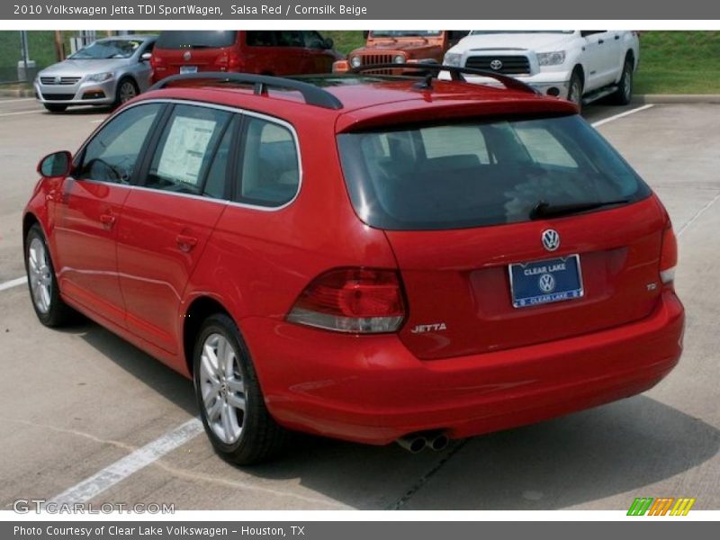 Salsa Red / Cornsilk Beige 2010 Volkswagen Jetta TDI SportWagen