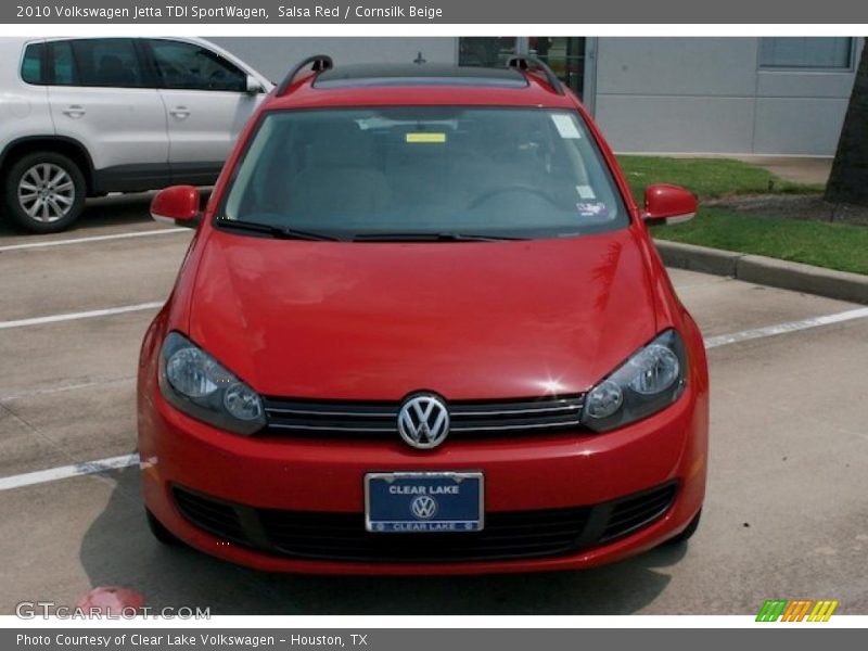 Salsa Red / Cornsilk Beige 2010 Volkswagen Jetta TDI SportWagen