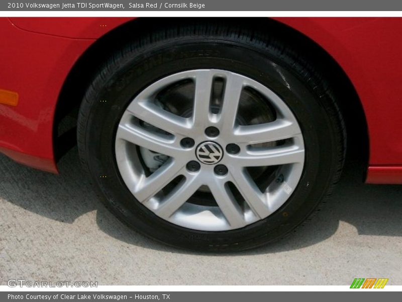 Salsa Red / Cornsilk Beige 2010 Volkswagen Jetta TDI SportWagen
