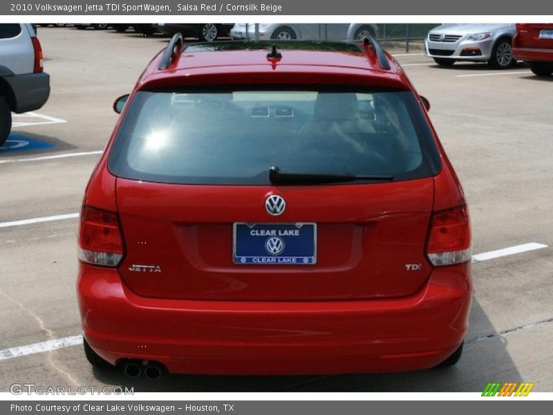 Salsa Red / Cornsilk Beige 2010 Volkswagen Jetta TDI SportWagen