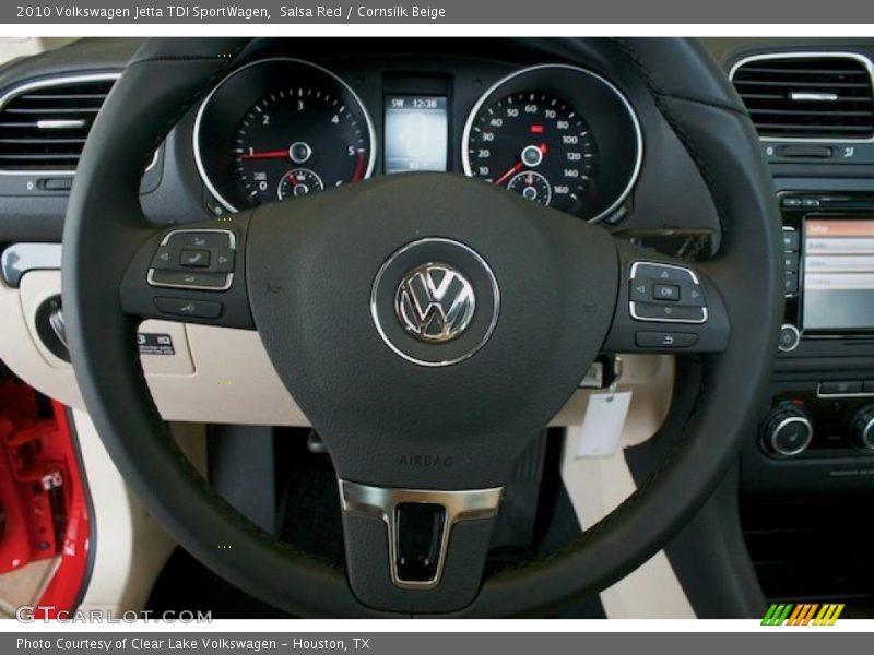 Salsa Red / Cornsilk Beige 2010 Volkswagen Jetta TDI SportWagen