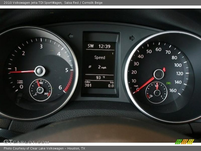 Salsa Red / Cornsilk Beige 2010 Volkswagen Jetta TDI SportWagen