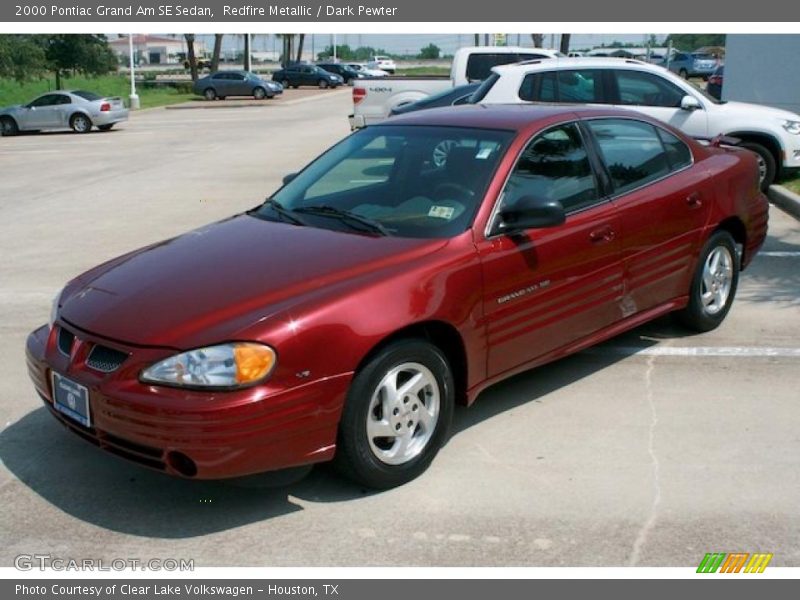 Redfire Metallic / Dark Pewter 2000 Pontiac Grand Am SE Sedan