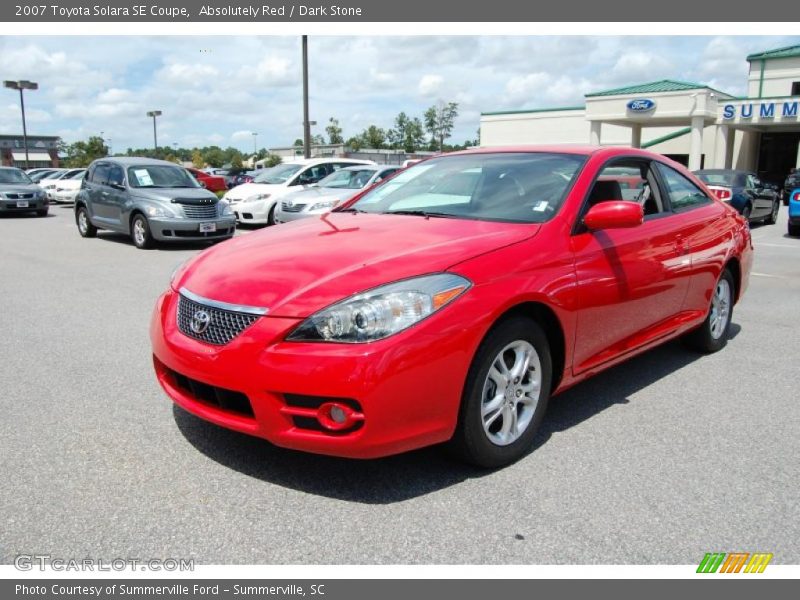 Absolutely Red / Dark Stone 2007 Toyota Solara SE Coupe