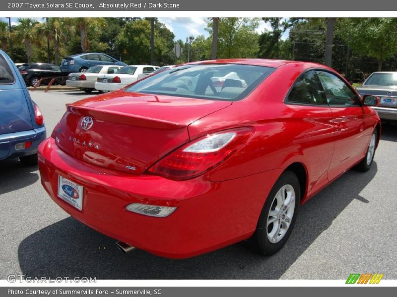 Absolutely Red / Dark Stone 2007 Toyota Solara SE Coupe