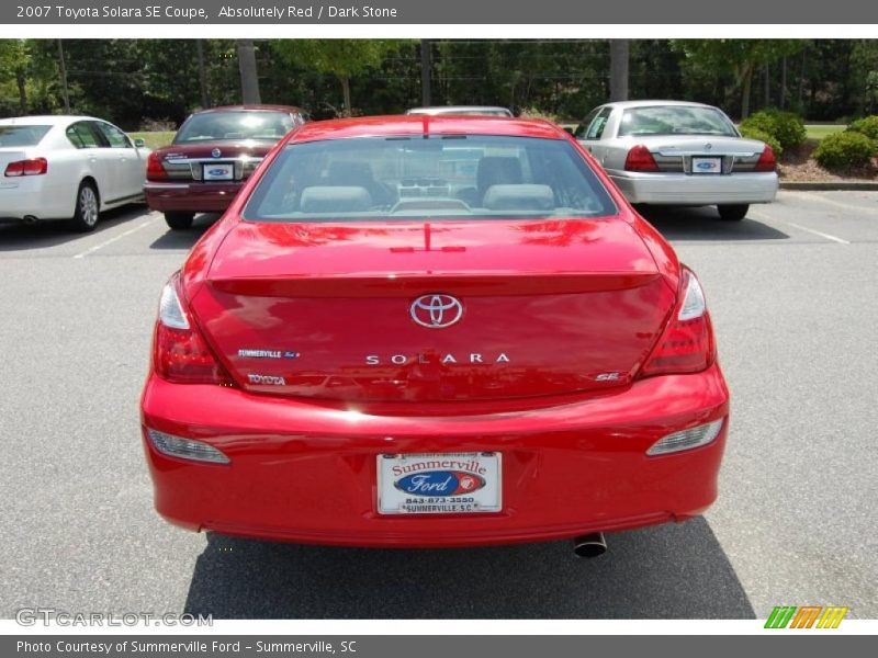 Absolutely Red / Dark Stone 2007 Toyota Solara SE Coupe