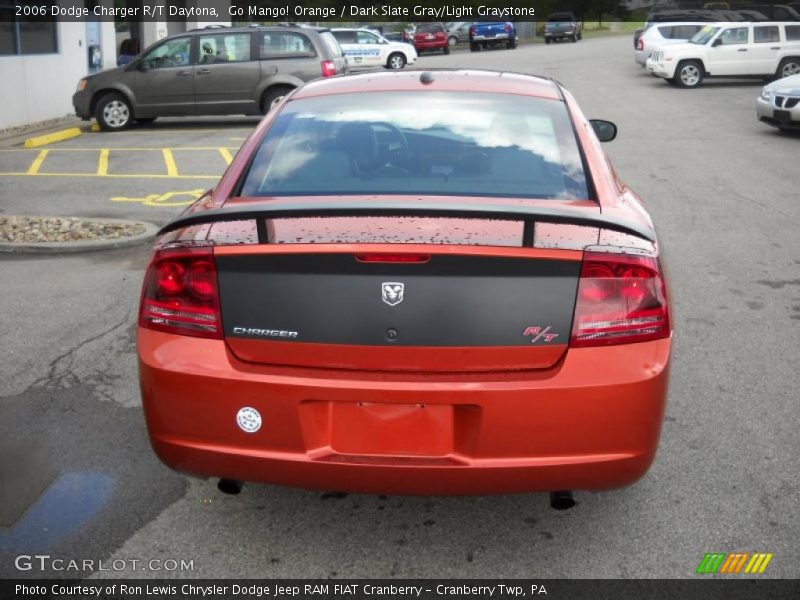 Go Mango! Orange / Dark Slate Gray/Light Graystone 2006 Dodge Charger R/T Daytona