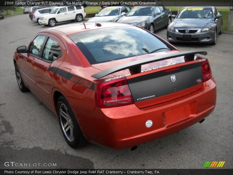Go Mango! Orange / Dark Slate Gray/Light Graystone 2006 Dodge Charger R/T Daytona