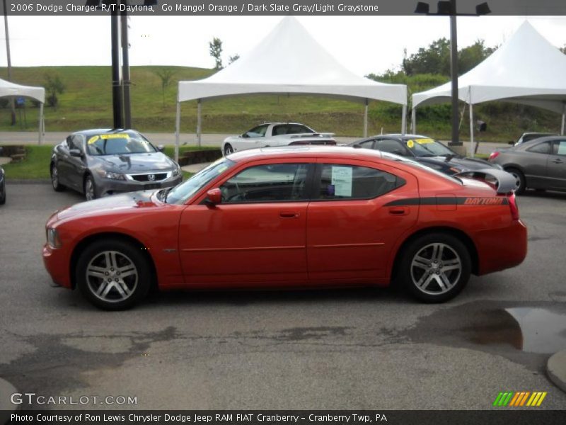 Go Mango! Orange / Dark Slate Gray/Light Graystone 2006 Dodge Charger R/T Daytona