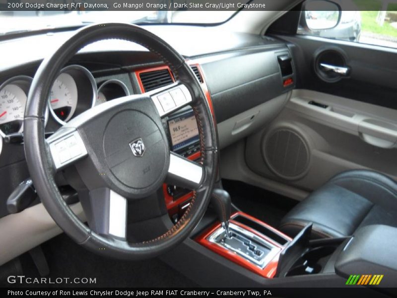 Go Mango! Orange / Dark Slate Gray/Light Graystone 2006 Dodge Charger R/T Daytona