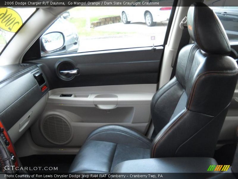 Go Mango! Orange / Dark Slate Gray/Light Graystone 2006 Dodge Charger R/T Daytona