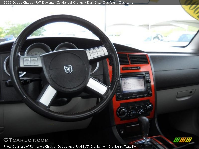 Go Mango! Orange / Dark Slate Gray/Light Graystone 2006 Dodge Charger R/T Daytona