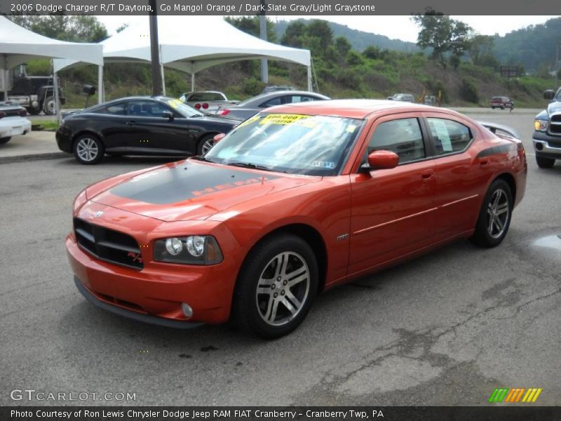Go Mango! Orange / Dark Slate Gray/Light Graystone 2006 Dodge Charger R/T Daytona