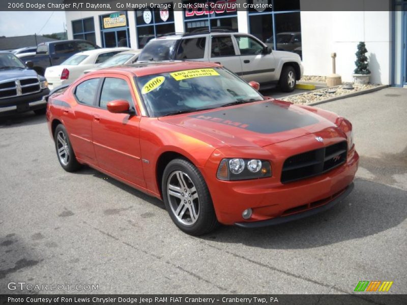 Go Mango! Orange / Dark Slate Gray/Light Graystone 2006 Dodge Charger R/T Daytona