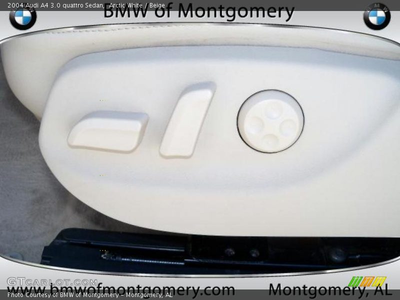 Arctic White / Beige 2004 Audi A4 3.0 quattro Sedan