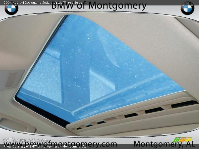 Arctic White / Beige 2004 Audi A4 3.0 quattro Sedan