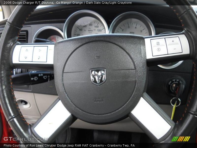 Go Mango! Orange / Dark Slate Gray/Light Graystone 2006 Dodge Charger R/T Daytona