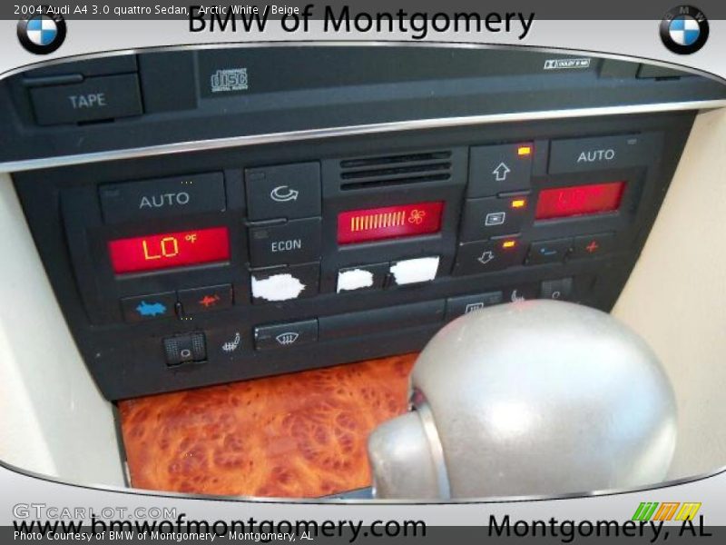Arctic White / Beige 2004 Audi A4 3.0 quattro Sedan
