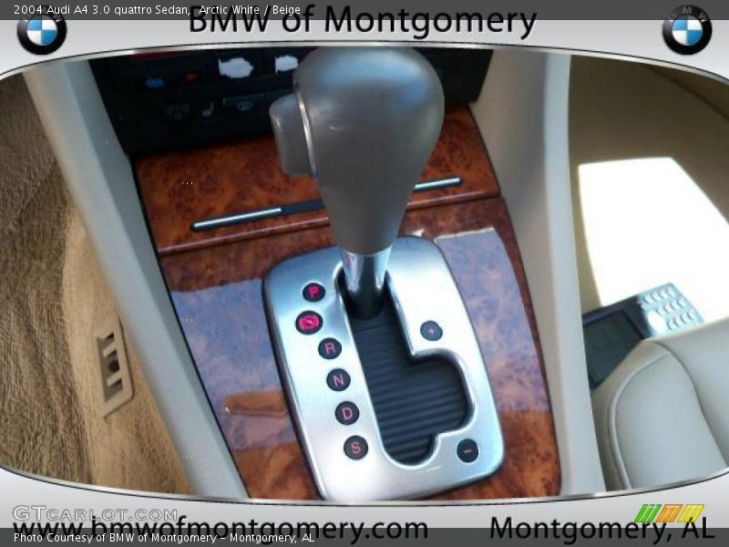 Arctic White / Beige 2004 Audi A4 3.0 quattro Sedan