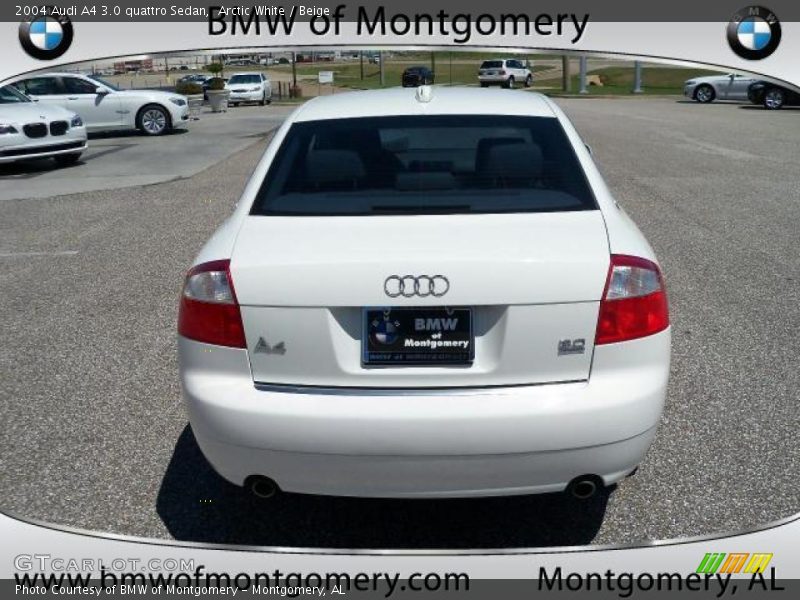 Arctic White / Beige 2004 Audi A4 3.0 quattro Sedan
