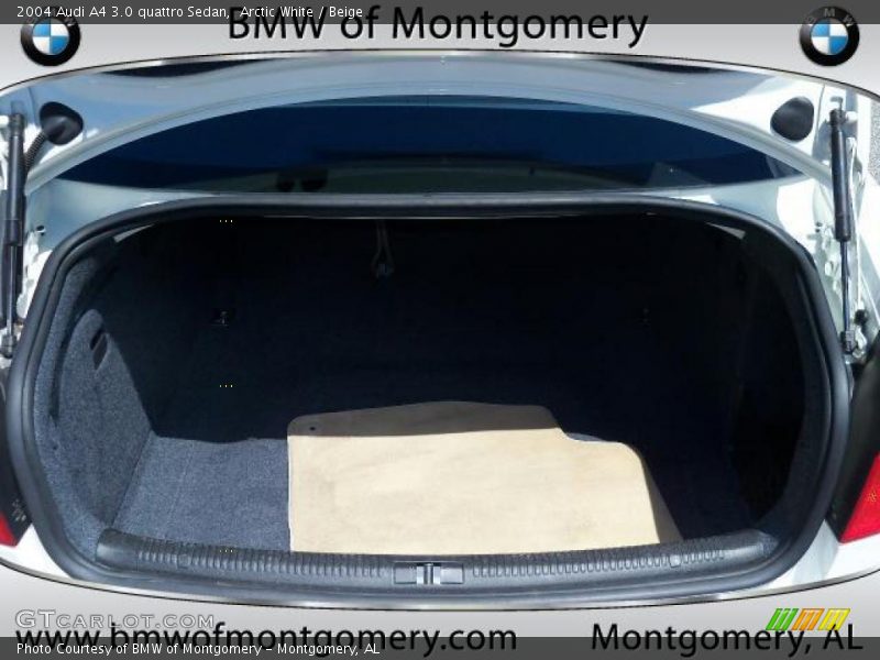 Arctic White / Beige 2004 Audi A4 3.0 quattro Sedan