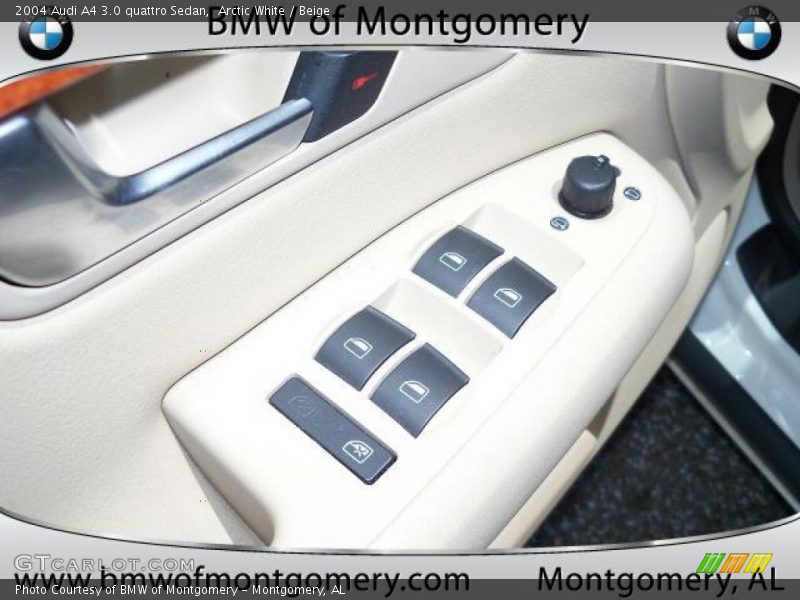 Arctic White / Beige 2004 Audi A4 3.0 quattro Sedan