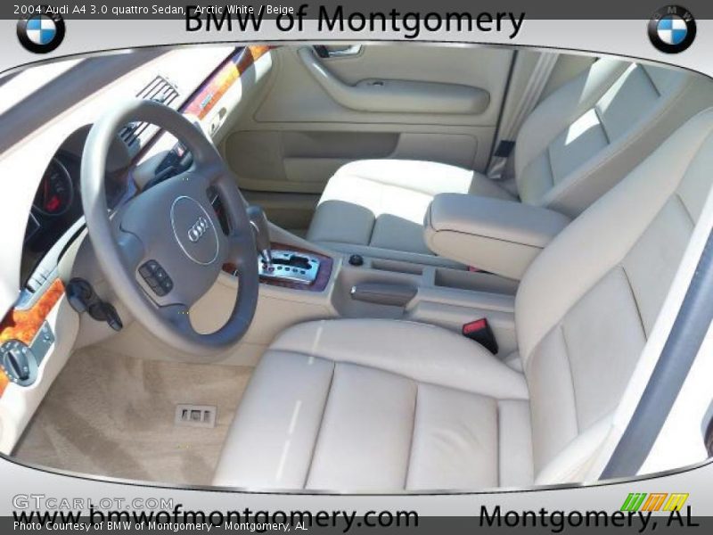 Arctic White / Beige 2004 Audi A4 3.0 quattro Sedan