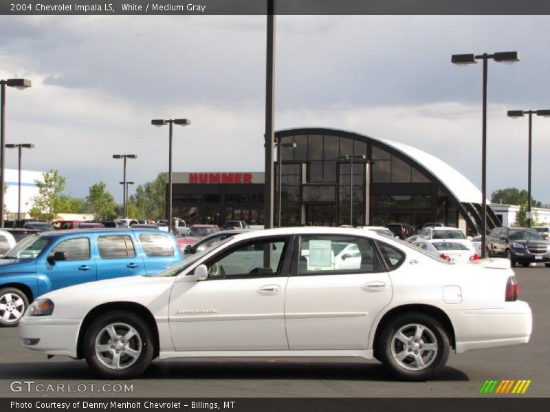 White / Medium Gray 2004 Chevrolet Impala LS