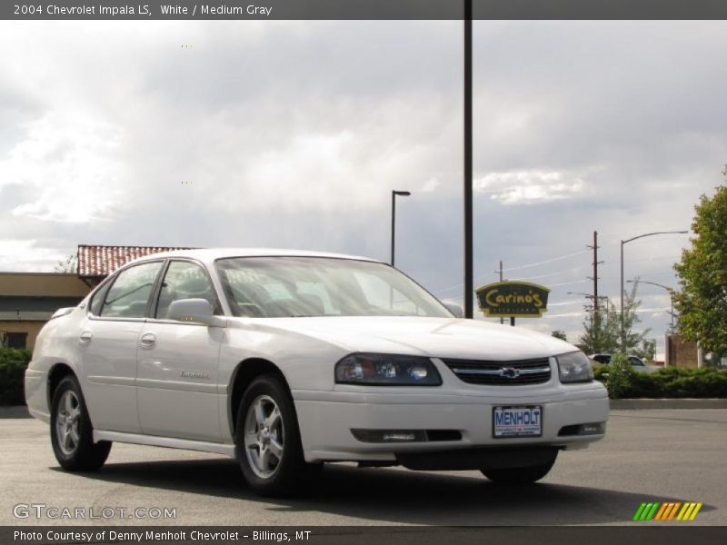 White / Medium Gray 2004 Chevrolet Impala LS