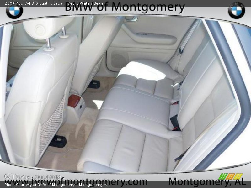 Arctic White / Beige 2004 Audi A4 3.0 quattro Sedan