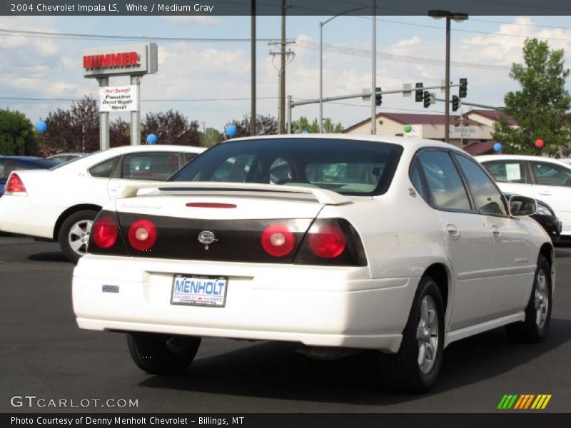 White / Medium Gray 2004 Chevrolet Impala LS