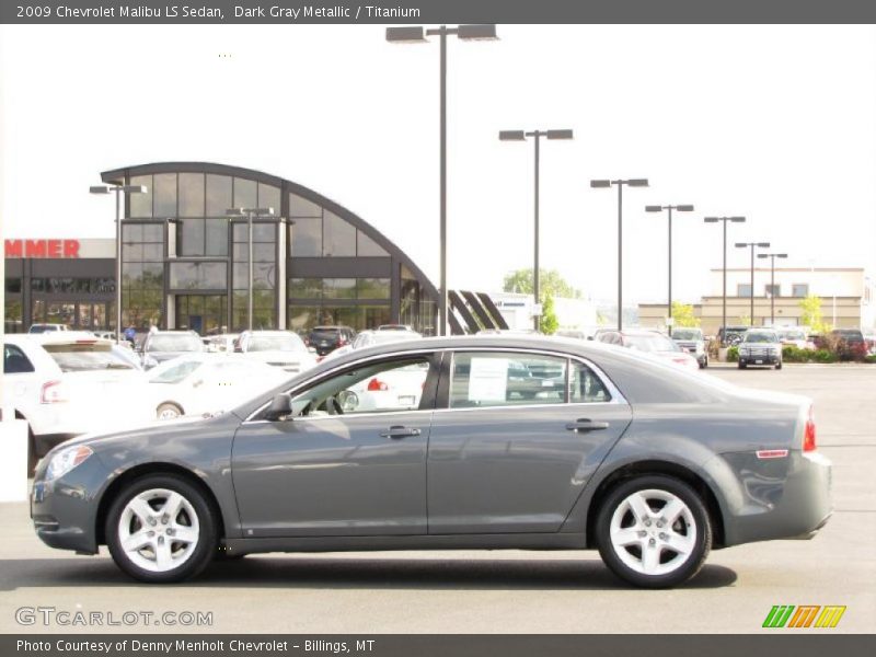 Dark Gray Metallic / Titanium 2009 Chevrolet Malibu LS Sedan