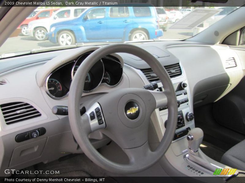 Dark Gray Metallic / Titanium 2009 Chevrolet Malibu LS Sedan