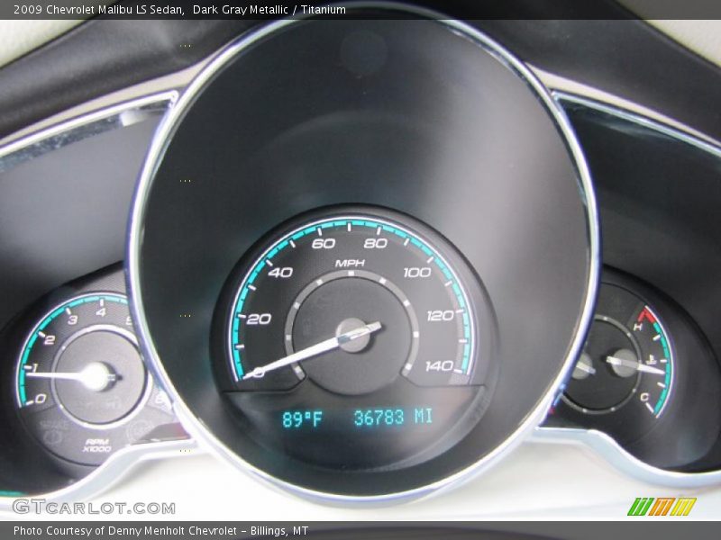 Dark Gray Metallic / Titanium 2009 Chevrolet Malibu LS Sedan