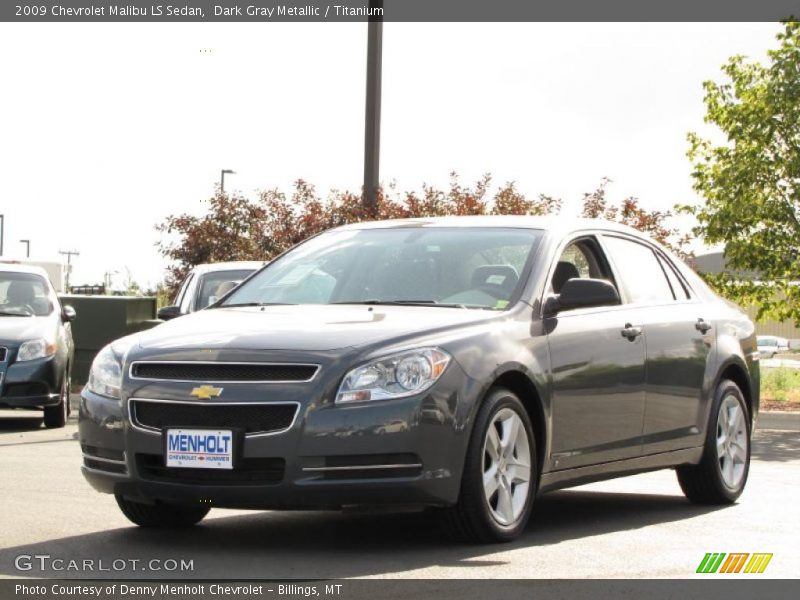 Dark Gray Metallic / Titanium 2009 Chevrolet Malibu LS Sedan