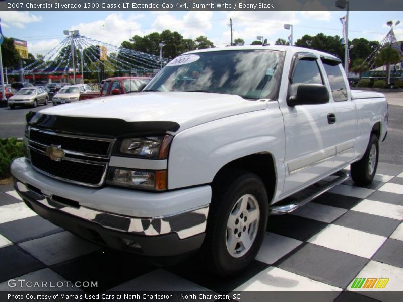 Summit White / Ebony Black 2007 Chevrolet Silverado 1500 Classic LT Extended Cab 4x4