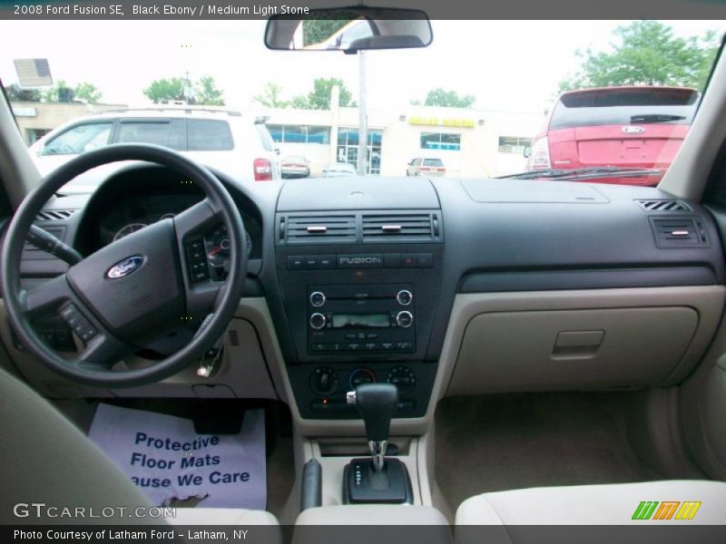 Black Ebony / Medium Light Stone 2008 Ford Fusion SE