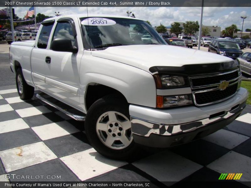 Summit White / Ebony Black 2007 Chevrolet Silverado 1500 Classic LT Extended Cab 4x4