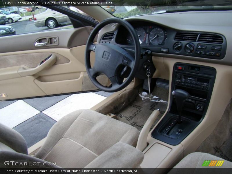 Cashmere Silver Metallic / Beige 1995 Honda Accord LX Coupe