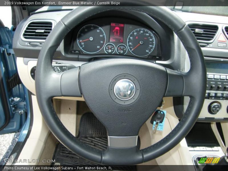 Eismeer Blue Metallic / Cornsilk Beige 2009 Volkswagen Eos Komfort