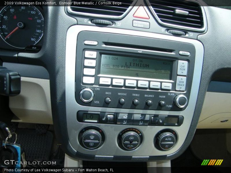 Eismeer Blue Metallic / Cornsilk Beige 2009 Volkswagen Eos Komfort