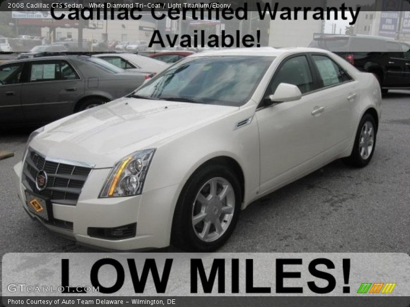 White Diamond Tri-Coat / Light Titanium/Ebony 2008 Cadillac CTS Sedan