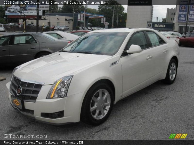 White Diamond Tri-Coat / Light Titanium/Ebony 2008 Cadillac CTS Sedan