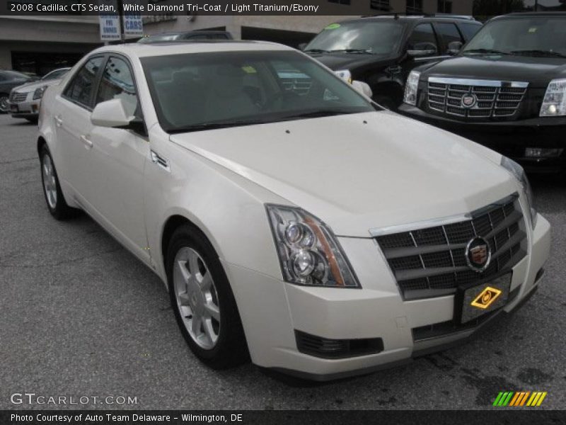 White Diamond Tri-Coat / Light Titanium/Ebony 2008 Cadillac CTS Sedan