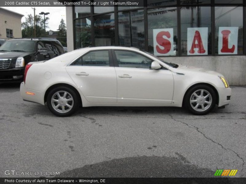 White Diamond Tri-Coat / Light Titanium/Ebony 2008 Cadillac CTS Sedan