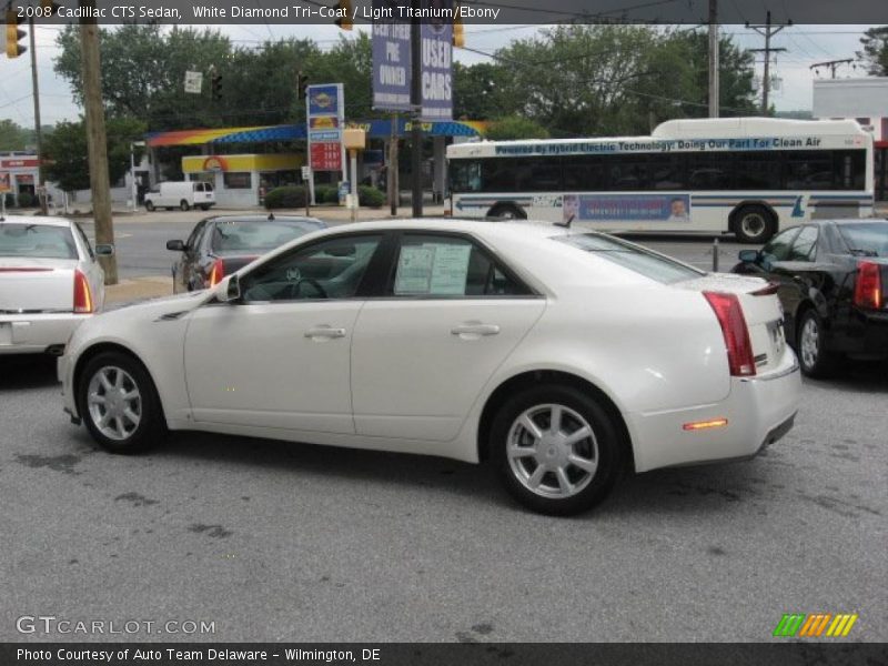 White Diamond Tri-Coat / Light Titanium/Ebony 2008 Cadillac CTS Sedan