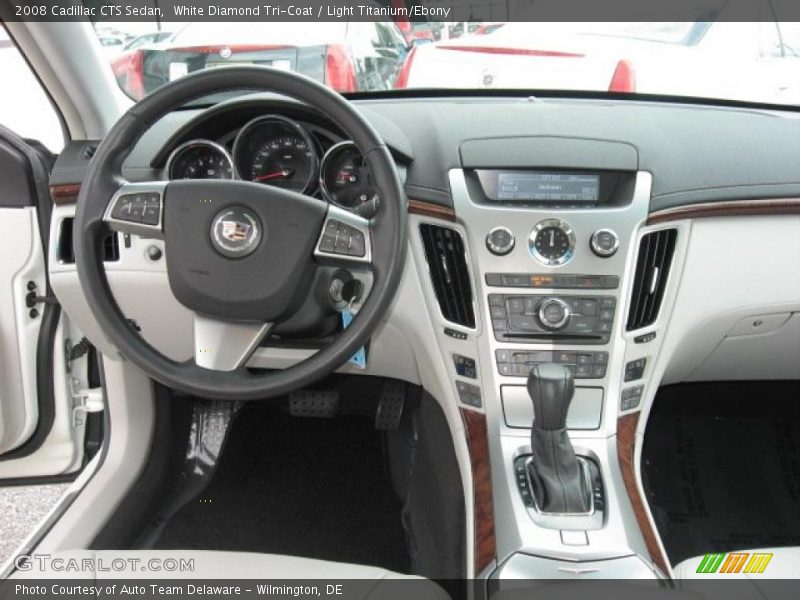White Diamond Tri-Coat / Light Titanium/Ebony 2008 Cadillac CTS Sedan