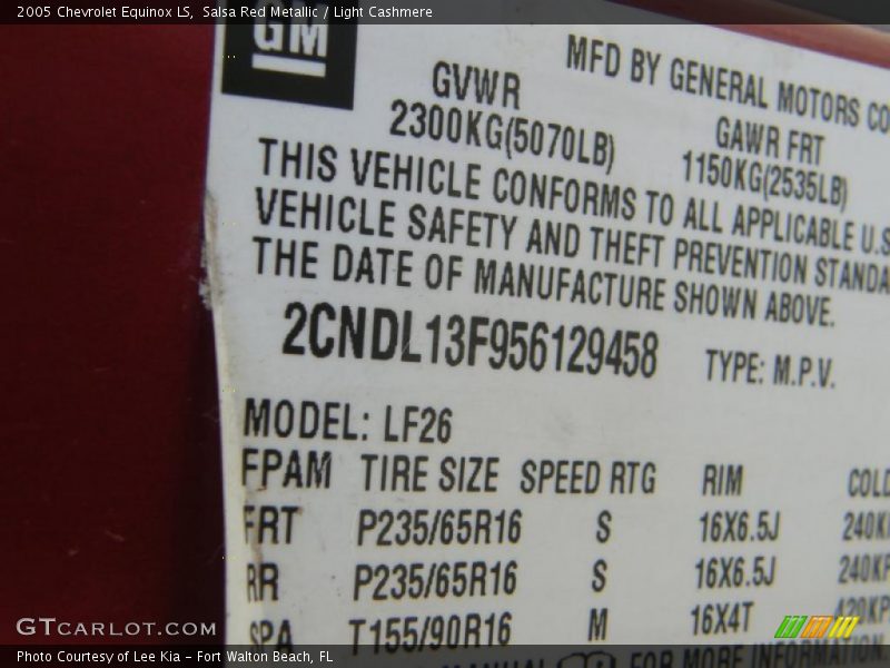 Salsa Red Metallic / Light Cashmere 2005 Chevrolet Equinox LS
