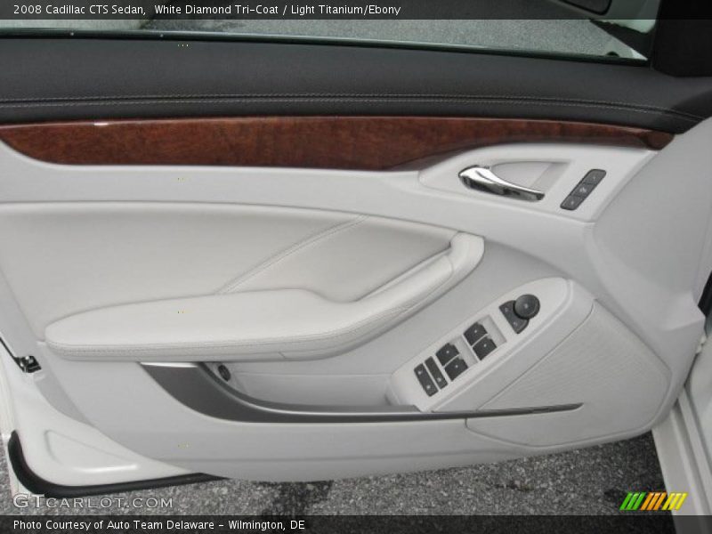White Diamond Tri-Coat / Light Titanium/Ebony 2008 Cadillac CTS Sedan